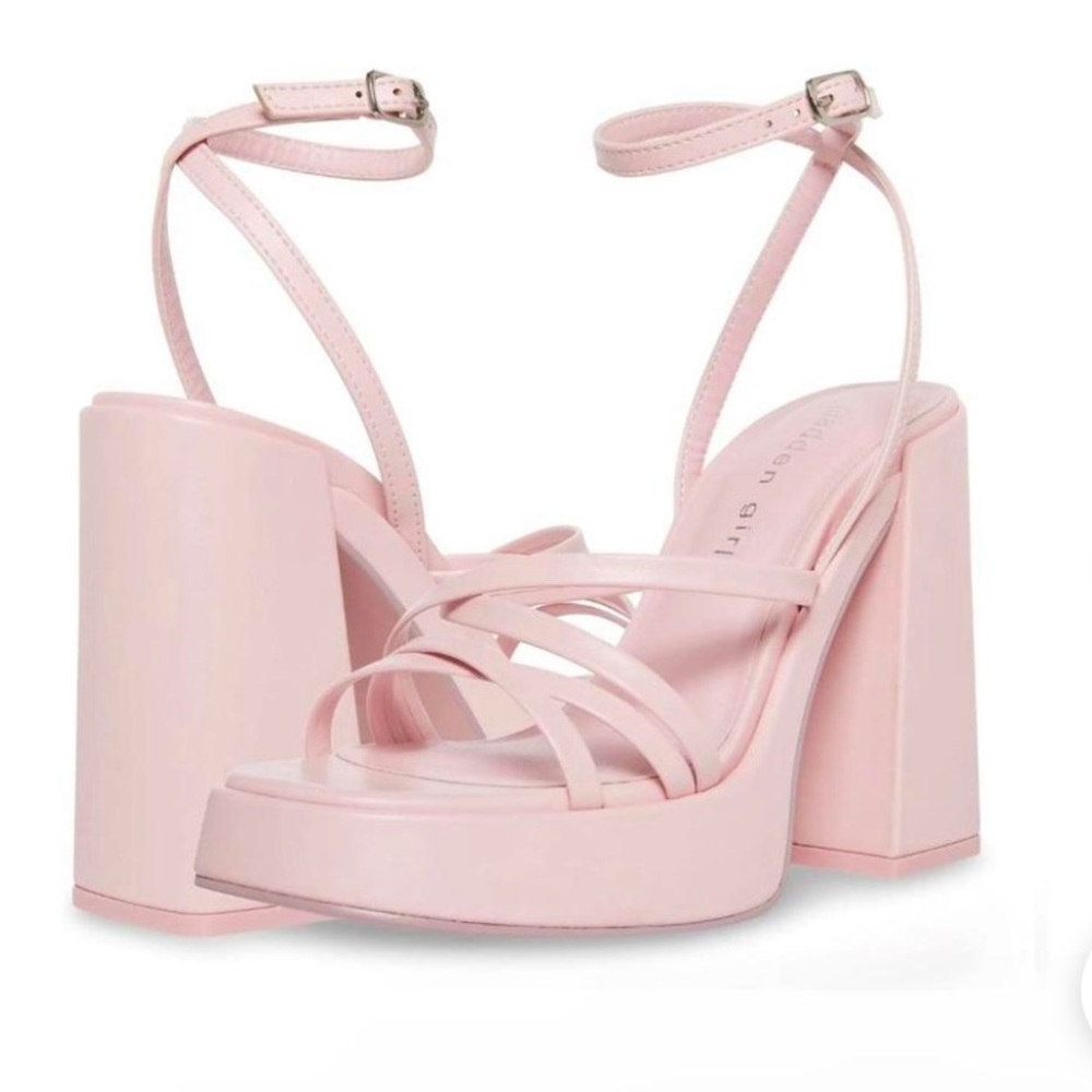 Madden Girl Pink Open Toe Pumps